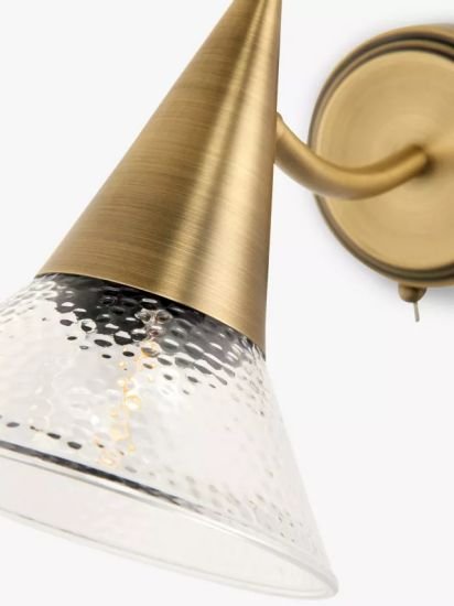 Trumpet Wall Light, Antique Brass