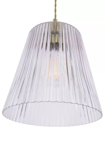 Large Pendant Ceiling Light, Antique Brass