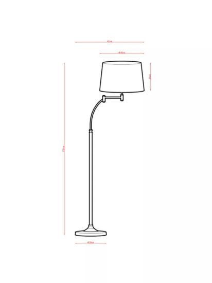 Swing Arm Floor Lamp, Nickel