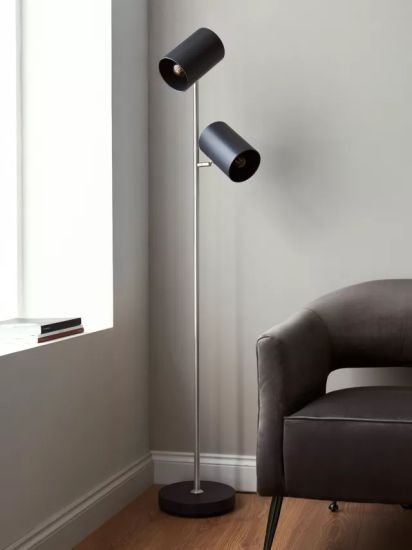 Metal Double Arm Floor Lamp