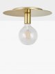Flush Pendant Ceiling Light, Gold