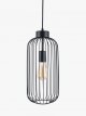 Tall Metal Wire Ceiling Light, Black