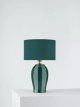 Striped Ceramic Table Lamp, Teal/Sophia Green