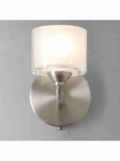 Single Wall Light, Satin Chrome