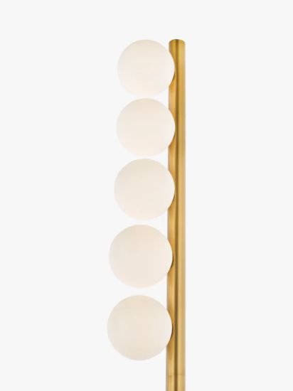 Modern Chandelier Floor Lamp, Matte Warm Brass